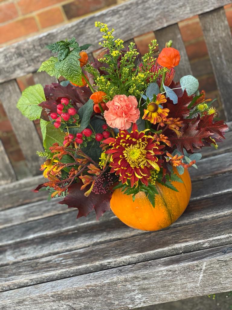 Halloween Pumpkin Workshop at South Mill Arts, Bishops Stortford, Wednesday 26th October. Follow the trend and create your own autumnal wreath.